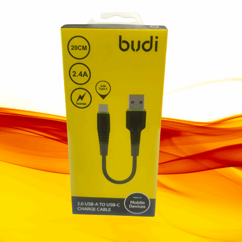 Budi 2.0 USB-A Type-C 2.4A Charging Cable